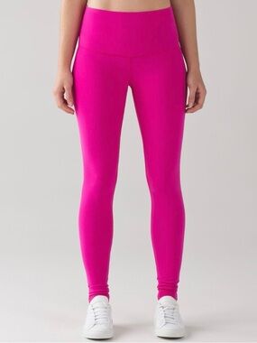 FINAL SALE Lululemon Wunder Under Pant (Hi-Rise) (Full-On Luon) Jewelled Magenta